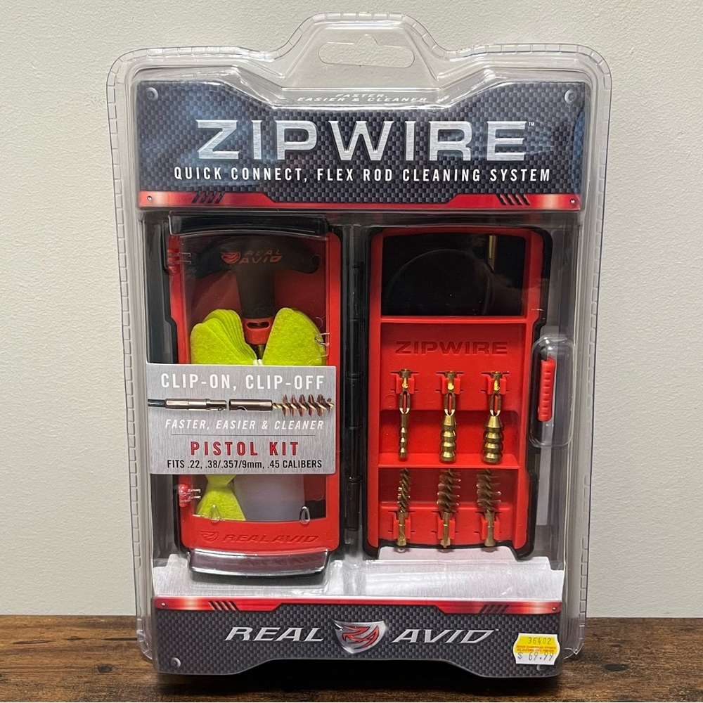 Real Avid Zip-Wire Pistol Cleaning Kit .22-.45